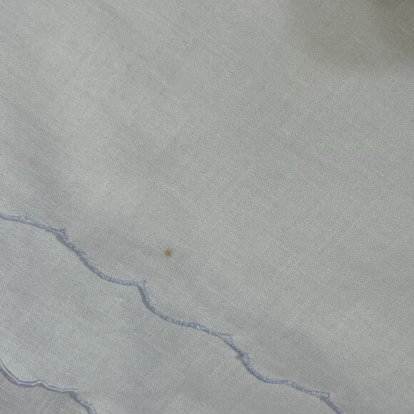 4 Vintage Cutwork Embroidery Linen Napkins Light Blue White 10" X 10.5" (READ) - Picture 2 of 6